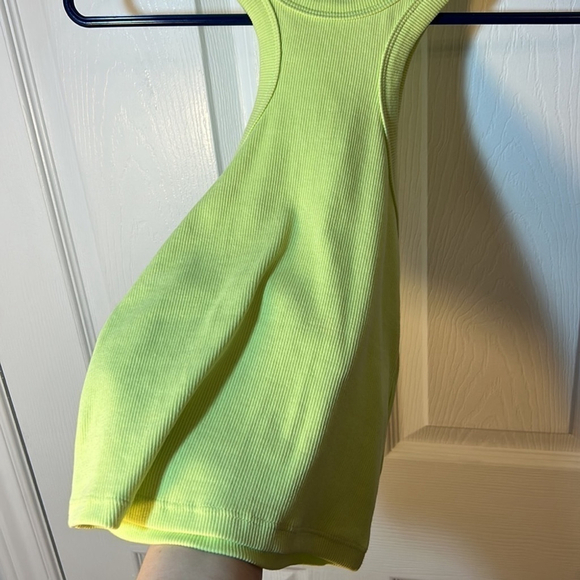 Zara Ribbed Crop Tank Top Yellow Small - Picture 3 of 6